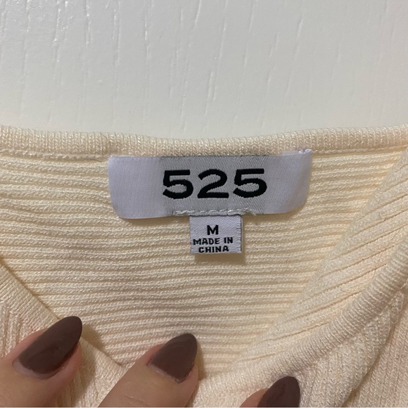 525 Cream Ribbed Tank - Picture 7 of 7